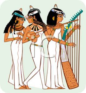 three ladies in cairo - hyrogliphics