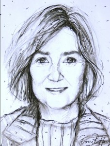 pencil sketch Portrait-of-Katherine-Govier
