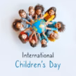 multiracial children circling a world globe